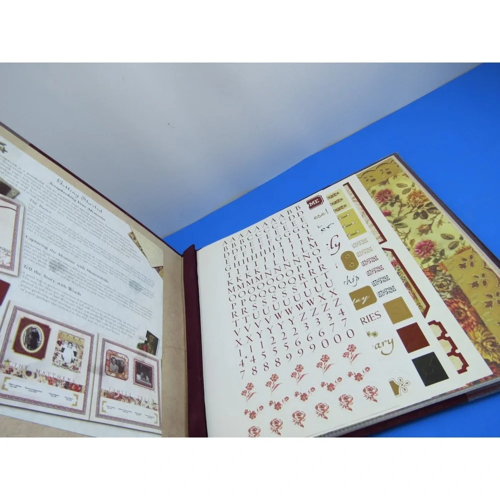 New Seasons Memories Scrapbook Album Shadowbox Cover Burgundy 12x12 74149
